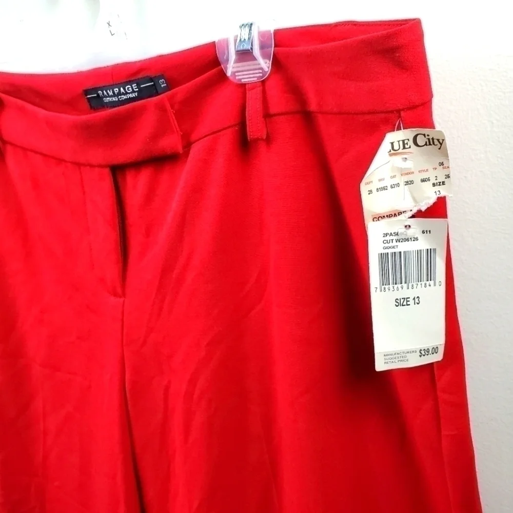 Rampage Red Capris Cropped Pants Size 2